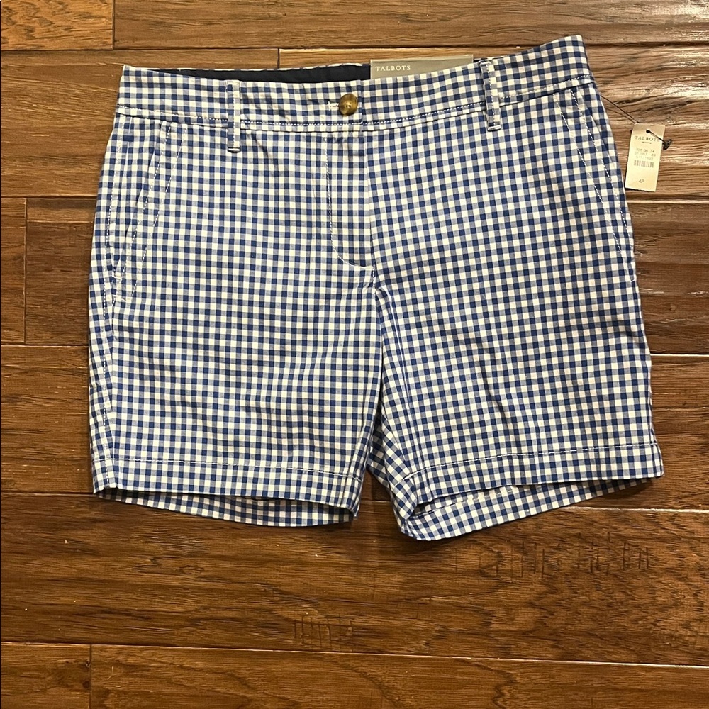 NWT Talbots Girlfriend Chino Shirts in Gingham Size 4P